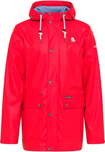 SCHMUDDELWEDDA Chubasquero, Rojo Marine Melange, L para Hombre