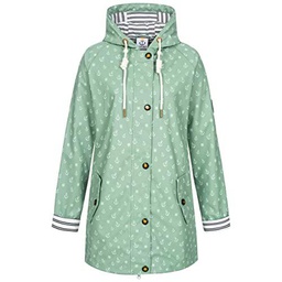 Ankerglut Damen Friesennerz Regenmantel Regenjacke mit Kapuze Wasserdicht Wetterfest Windbreaker Übergangsjacke #ankerglutzauber Chaqueta para Lluvia