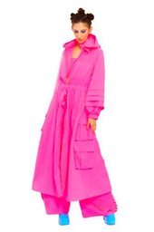 CHAOUICHE Chubasquero para Mujer , Rosa, S