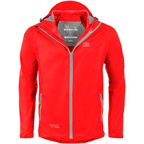 HIGHLANDER Stow &amp; Go Chaqueta, Hombre, Rojo, XS