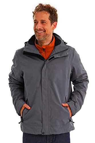 Killtec Xenios Chaqueta Outdoor para Hombre. 100% Impermeable y Transpirable, Plum, XL