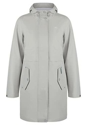 SCHMUDDELWEDDA Parka Impermeable, Gris Claro, M para Mujer