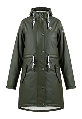 SCHMUDDELWEDDA Impermeable con guata, Dunkeloliv, L para Mujer