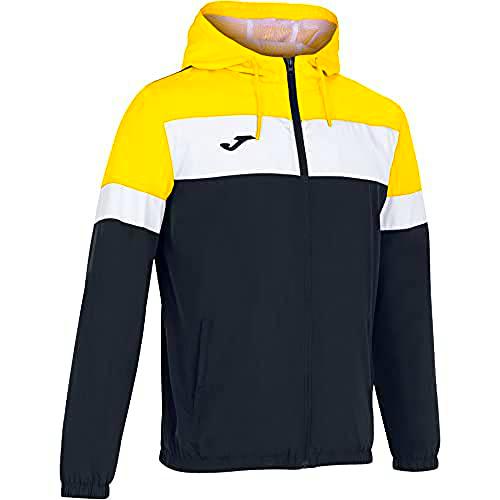 Joma Crew IV Chubasquero Caballero, Hombres, Negro Amarillo Blanco, 5XS