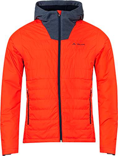 VAUDE Chaqueta híbrida Cyclist para Hombre, Rojo (Glowing Red), Small