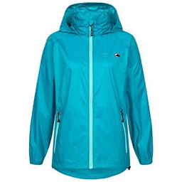 Deproc Active Damen Regenmantel Regenjacke mit Kapuze Atmungsaktiv Wasserdicht Wetterfest Windbreaker Übergangsjacke Robson Women Chaqueta para Lluvia