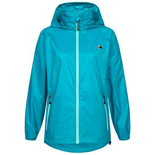 Deproc Active Damen Regenmantel Regenjacke mit Kapuze Atmungsaktiv Wasserdicht Wetterfest Windbreaker Übergangsjacke Robson Women Chaqueta para Lluvia