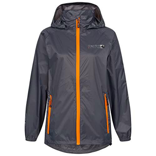 Deproc Active Damen Regenmantel Regenjacke mit Kapuze Atmungsaktiv Wasserdicht Wetterfest Windbreaker Übergangsjacke Robson Women Chaqueta para Lluvia