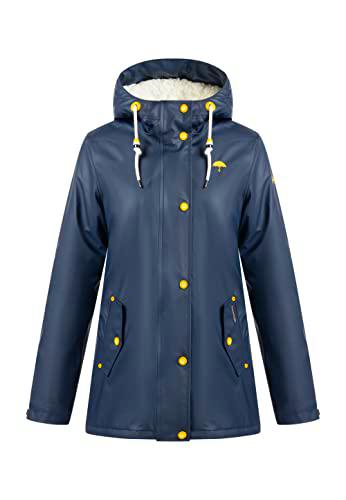 SCHMUDDELWEDDA Chubasquero Chaqueta para Lluvia, Marine