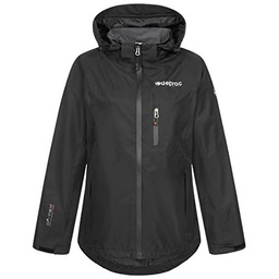 Deproc Active Damen Regenjacke Outdoorjacke mit Kapuze Atmungsaktiv Wasserdicht Wetterfest Windbreaker Übergangsjacke Durell Women Chaqueta para Lluvia