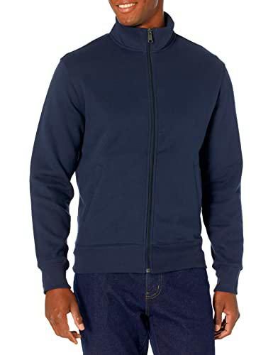 Amazon Essentials Sudadera de Forro Polar con Cuello Perkins y Cremallera Completa Hombre