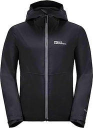 Jack Wolfskin Jwp Shell K Chaqueta Impermeable, Unisex Adulto, Negro