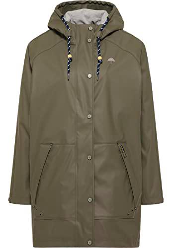 SCHMUDDELWEDDA 34318548 Impermeable, Verde Oliva, M-L para Mujer