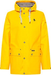 SCHMUDDELWEDDA Chubasquero, Amarillo Solar, S para Hombre