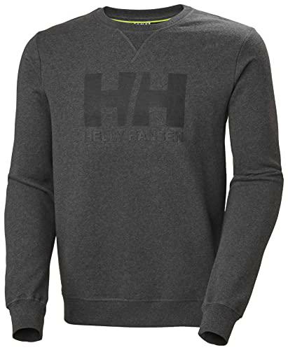 Helly Hansen Logo Crew Sweat Sudadera, Hombre, Negro (Ebony Melange), S