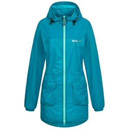 Deproc Active Damen Regenmantel Regenjacke mit Kapuze Wasserdicht Wetterfest Windbreaker Übergangsjacke Lynn Women Chaqueta para Lluvia