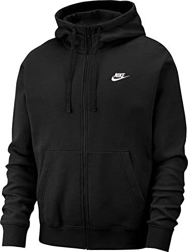 NIKE M NSW Club Hoodie FZ BB Sudadera, Hombre, Black/Black/White