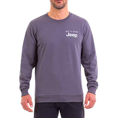 Jeep Girocollo Invernale per con Stampa Made To Explore Sul Petto Camiseta