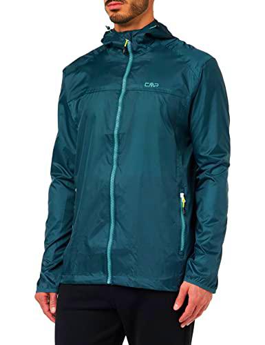 CMP Man Jacket Rain Fix Hood, Chubasquero Hombre, Petróleo, XL