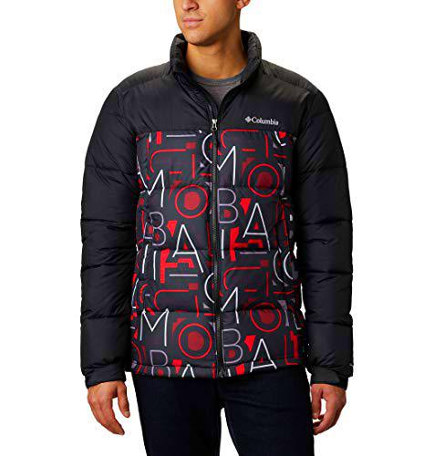 Columbia Pike Lake Chaqueta Aislante, Hombre, Negro (Black Multi Typo, Black), L