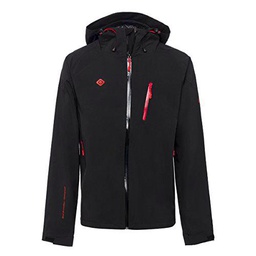 Izas Olson Chaqueta Impermeable, Hombre, Negro/Rojo, XL