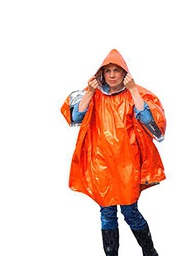 Sol Survival Poncho unisex para adulto, naranja, talla del fabricante: 142 cm x 96,5 cm.