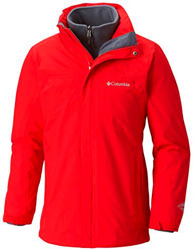 Columbia Mission Air INT Chaqueta, Hombre, Rojo (Mountain Red), L