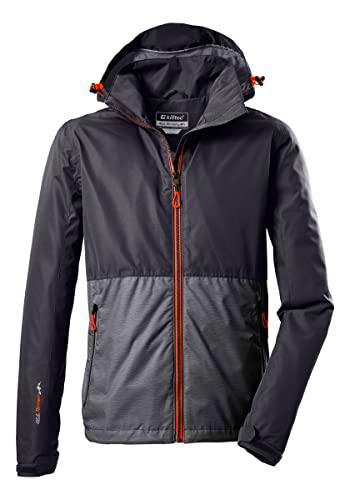 Killtec Men's Chaqueta funcional con capucha con cremallera, plegable