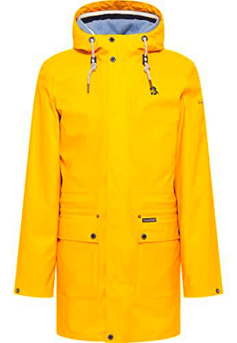 SCHMUDDELWEDDA Chubasquero, Amarillo Solar, L para Hombre