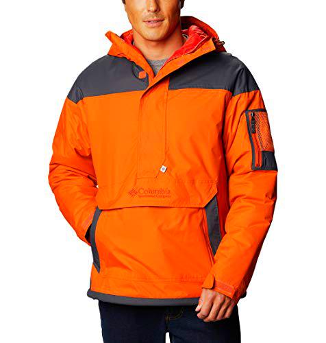 Columbia Challenger Suéter para Hombre, Naranja, Negro (Harvester, Shark), XL