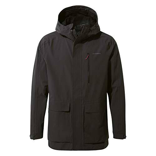 Craghoppers Lorton Chaquetas Impermeable Shell, Pimienta Negra