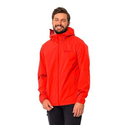 Jack Wolfskin Elsberg Chaqueta, Rojo Brillante, XXL para Hombre