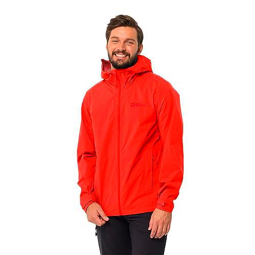 Jack Wolfskin Elsberg Chaqueta, Rojo Brillante, XXL para Hombre