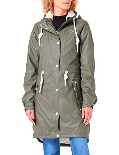 ICEBOUND 16314101 Impermeable, Verde Oliva, L para Mujer