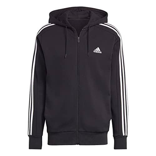 adidas IC0433 M 3S FT FZ HD Sweatshirt Men's Black/White L