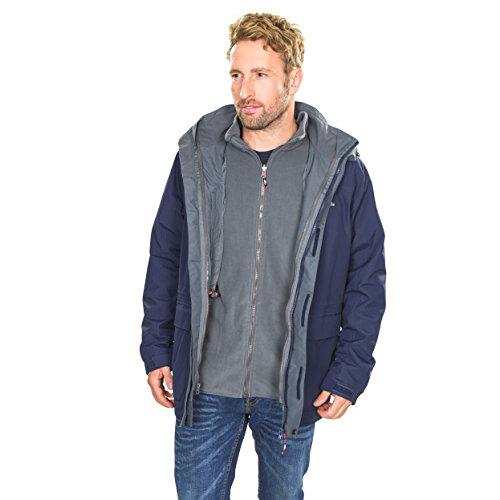 Trespass Edgewater II - Chaqueta impermeable 3 en 1 con forro polar interior extraíble