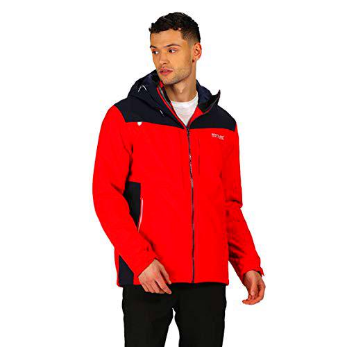 Regatta Chaqueta impermeable Highton para hombre - True Rojo/Nighfall