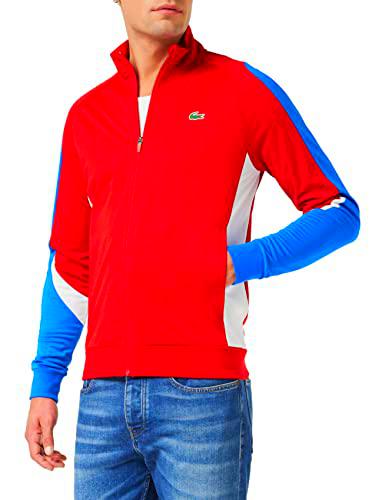 Lacoste Sh9377 Sudaderas, Rojo Marina-Blanco, M para Hombre