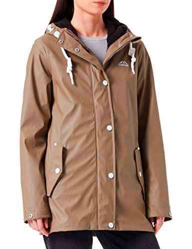 ICEBOUND 16314506 Chaqueta de Lluvia, marrón, M para Mujer