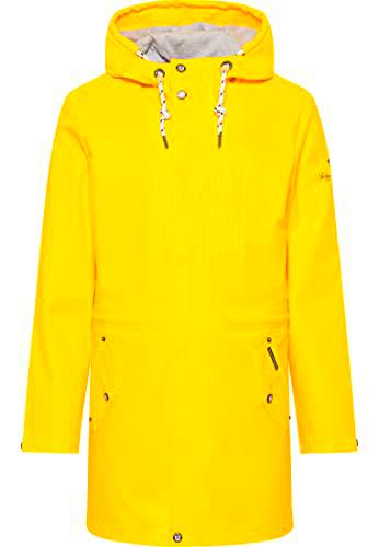 SCHMUDDELWEDDA Impermeable, Amarillo, L para Hombre