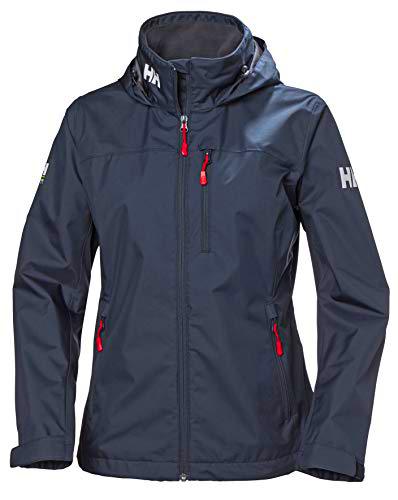 Womens Helly Hansen W Crew Hooded Jacket, Azul marino, XS