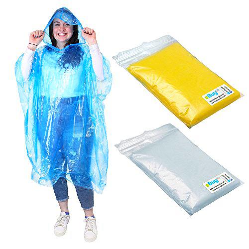 eBuyGB 12165 Pack de 9 Ponchos Impermeables de Emergencia