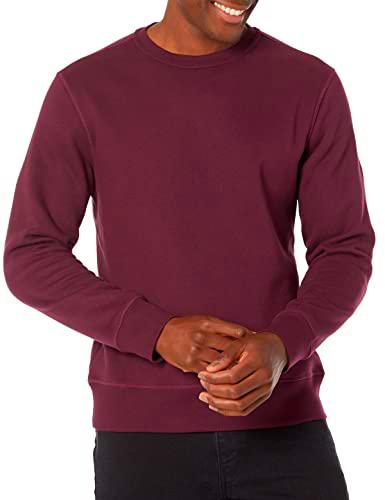 Amazon Essentials Sudadera de Forro Polar con Cuello Redondo (Disponible en Tallas Grandes y Largos Especiales) Hombre, Burdeos, L