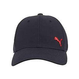 PUMA elástica Gorra de béisbol, Negro/Rojo Pequeño