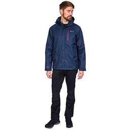 Trespass Chaqueta impermeable Dupree para hombre con capucha extraíble