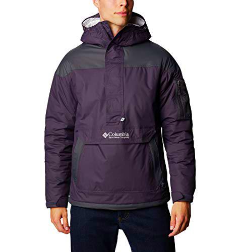 Columbia Challenger Suéter para Hombre, Morado, Negro (Dark Purple, Shark), L