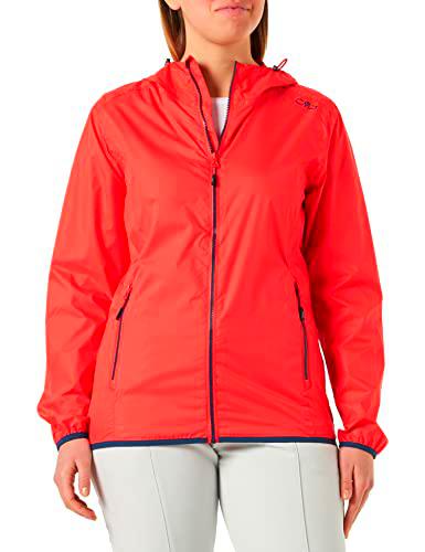 CMP Chaqueta Mujer Rain Fix Capucha, beso rojo, S