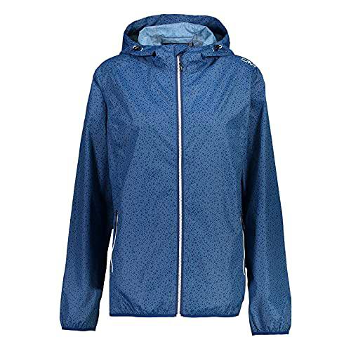 CMP Chaqueta Mujer Rain Fix Capucha, Azul, XS