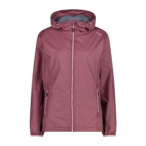 CMP Chaqueta Mujer Rain Fix Capucha, Ciruela, XXS