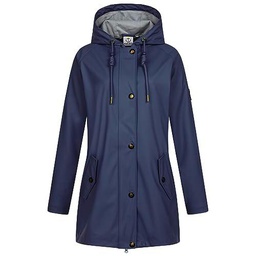 Ankerglut Damen Friesennerz Regenmantel Regenjacke mit Kapuze Gefüttert Wasserdicht Wetterfest Windbreaker Übergangsjacke #aheaven Chaqueta para Lluvia